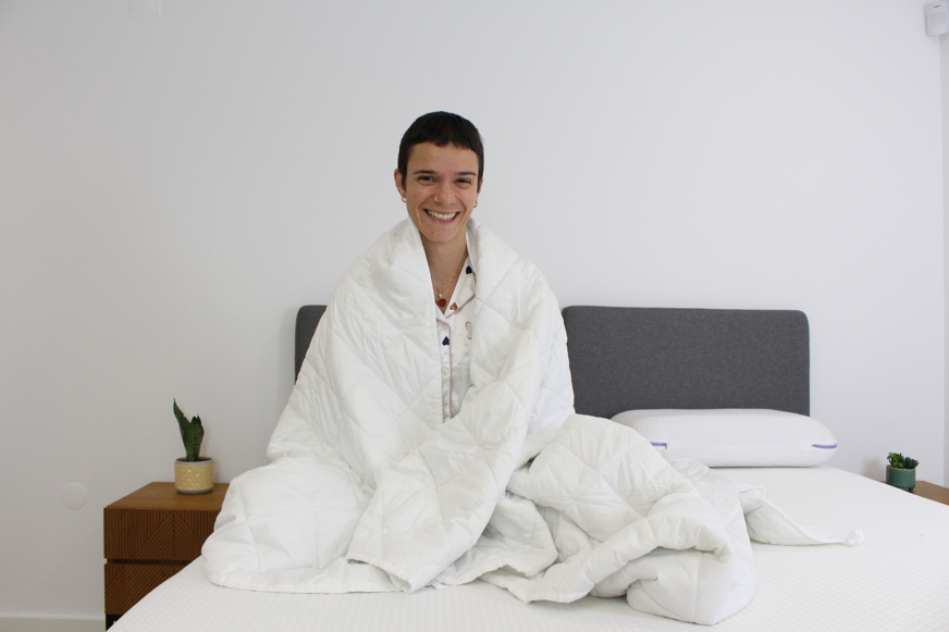 Blanky Conforto a ser usado sentado
